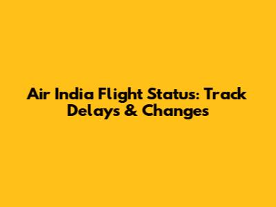 Air India Flight Status: Track Delays & Changes