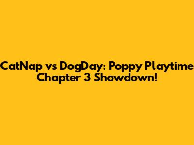CatNap vs DogDay: Poppy Playtime Chapter 3 Showdown!