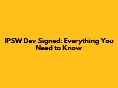 IPSW Dev Signed: Everything You Need to Know