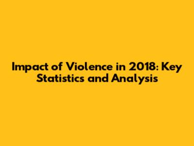 Impact of Violence in 2018: Key Statistics and Analysis