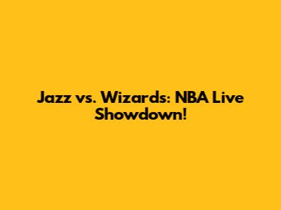 Jazz vs. Wizards: NBA Live Showdown!