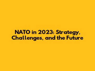 NATO in 2023: Strategy, Challenges, and the Future