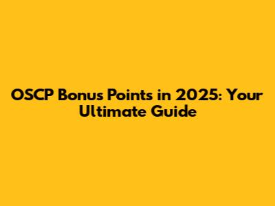 OSCP Bonus Points in 2025: Your Ultimate Guide