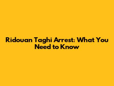 Ridouan Taghi Arrest: What You Need to Know